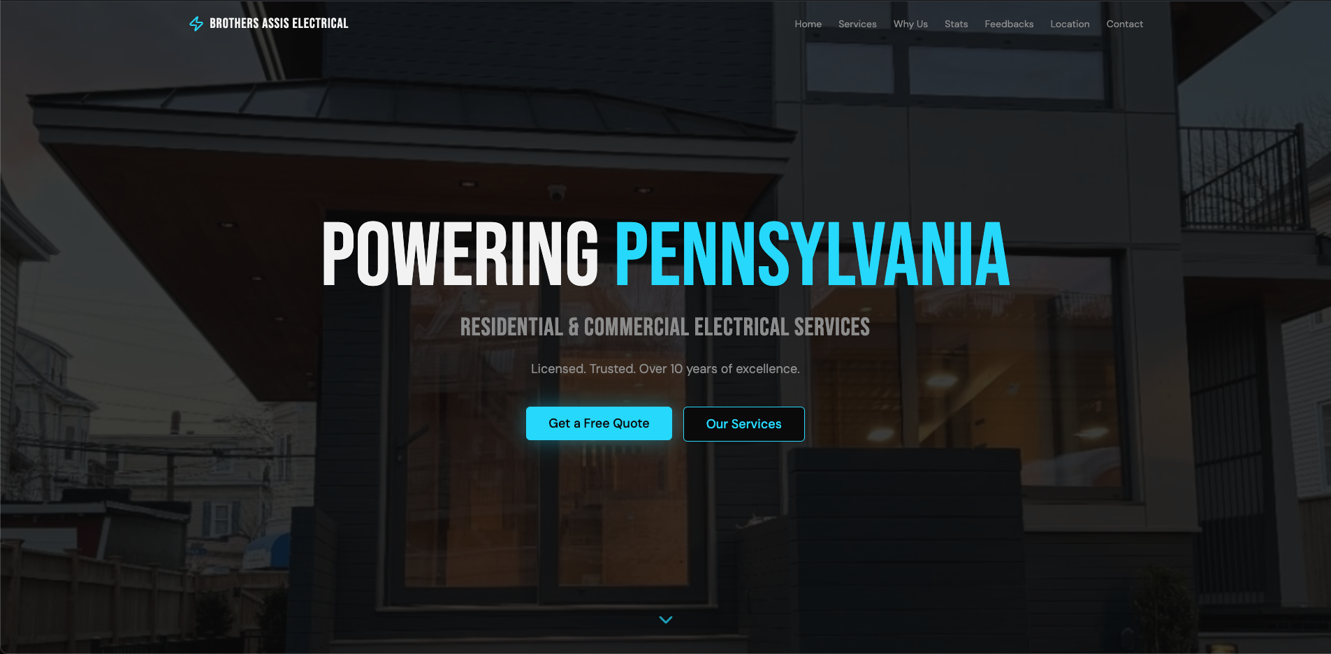 Pré-visualização do site Brother Assis Electrical